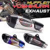 Motorcycle Exhaust YOSHIMURA Alpha Carbon DB Killer Muffler Escape Link Pipe For YAMAHA R1 R3 R6 NINJA400 656 Z900 CBR600 500