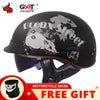 GXT DOT Certification Retro Motorcycle Helmet Moto Helmet Scooter Vintage Half Face Biker Motorbike Crash Moto Helmet Casco Moto