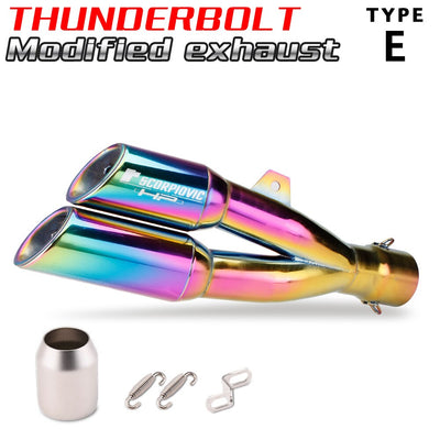 For Motorcycle Exhaust Pipe Escape Modified Motorbike 51/61mm Muffler For Ninja400 Z900 CBR650R S1000RR YZF-R6 MT07 09