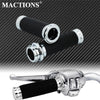25mm Motorcycle 1'' Electronic Hand Grips Handle Bar Chrome For Harley Dyna Softail Fat Boy Touring Road King Street Glide CVO