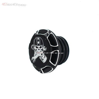 Motorcycle Skull Fuel Gas Tank Decorative Oil Cap Fit for Harley Davidson Sportster XL 1200 883 X48 Dyna Softail Touring FLHR