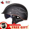 GXT DOT Certification Retro Motorcycle Helmet Moto Helmet Scooter Vintage Half Face Biker Motorbike Crash Moto Helmet Casco Moto