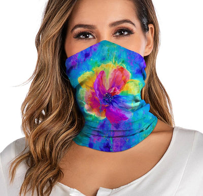 Unisex Washable Rave Bandana Neck Gaiter Tube Headwear For Women Men Face Scarf Dustproof Motorcycle Facemask Windproof Scarf