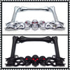 3D SKULL FLAME BONES BLACK MOTORCYCLE LICENSE PLATE FRAME FOR Harley Davidson Motorbike Parts