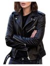 Leather jacket, women&#39;s jacket, autumn short spring, Korean version of PU motorcycle suit, slim and slim winter jacket