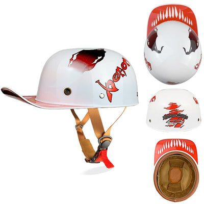 Baseball Cap Helmet Motorcycle Cruiser Chopper Gangster DS Unsexed Helmet