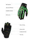 Skull Rose Motocross Bicycle Gloves MTB Off-Road Mountain Bike Guantes Motorcycle Hard Shell Gloves Outdoor Sport