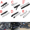 2colors Universal Motorcycles Tapered Slip-On Exhaust Muffler Pipe Chrome/black for Harley Bobber Chopper Cafe Racer Racing