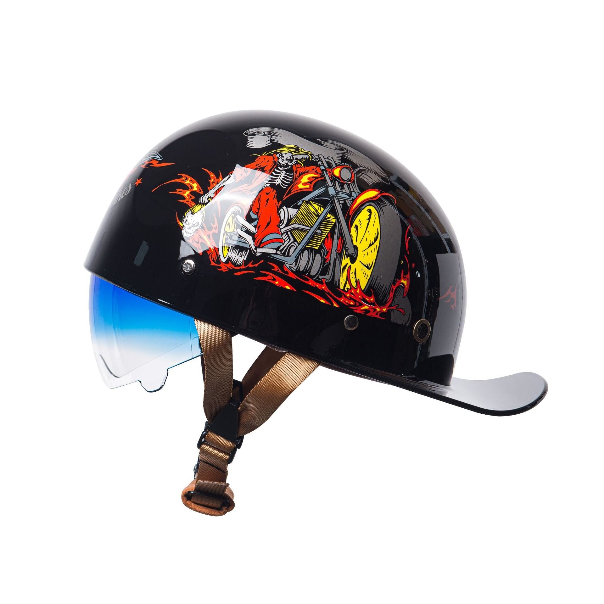 Retro DS gangster personality baseball cap helmet motorcycle