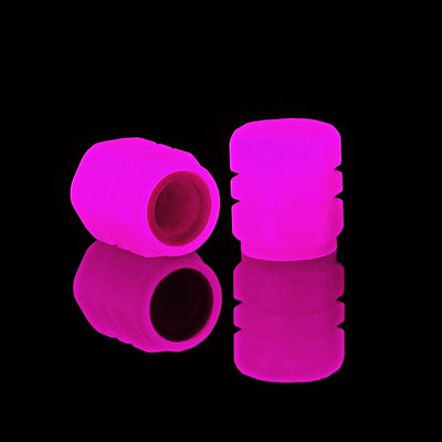 Luminous Tire Valve Cap Car Motorcycle Bike Wheel Hub Glowing Valve Cover Red Pink Tire Decoration Auto Styling Tyre Accessories