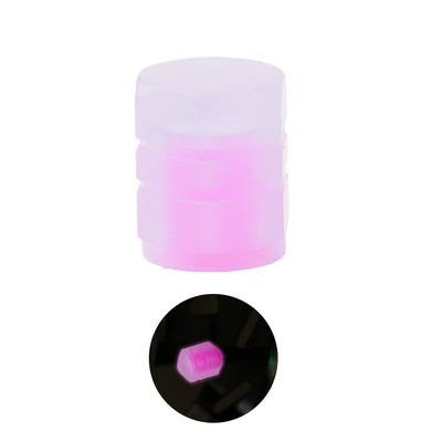 Luminous Tire Valve Cap Car Motorcycle Bike Wheel Hub Glowing Valve Cover Red Pink Tire Decoration Auto Styling Tyre Accessories