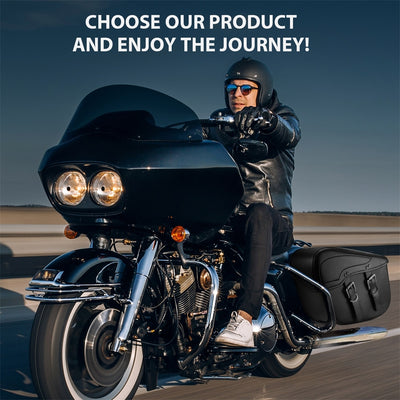 Motorcycle Saddlebag Waterproof Leather Luggage Bags For Sportster XL883 For Kawasaki Vulcan Touring Motorcycle Bags Tool Bag