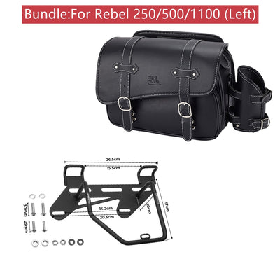 Motorcycle Saddlebag For CMX500 Side Saddle Bag PU Waterproof Saddlebags For Honda Rebel CMX500 250 300 350 500 1100 For Yamaha