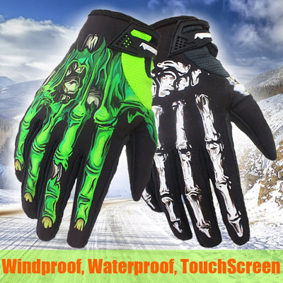 Motorcycle Winter Bike Riding Gloves ghost claw Motorbike Riding Cycling Gloves Full Finger Windproof Men Women Gant Guantes Mot