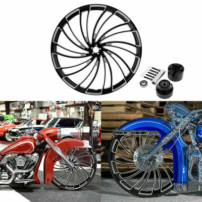 Motorcycle 30 x 3.5" Front Wheel Rim Hub Single Or Dual Disc For Harley Touring Road King Electra Glide Non ABS 2008-2021 20 19