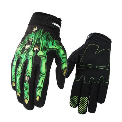 Skull Rose Motocross Bicycle Gloves MTB Off-Road Mountain Bike Guantes Motorcycle Hard Shell Gloves Outdoor Sport