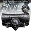 Halloween Skull Motorcycle Fork Bag Saddle Bags Suitcase Moto Accessories Luggage Tool Bag Handlebar Storage Black Pu Leather