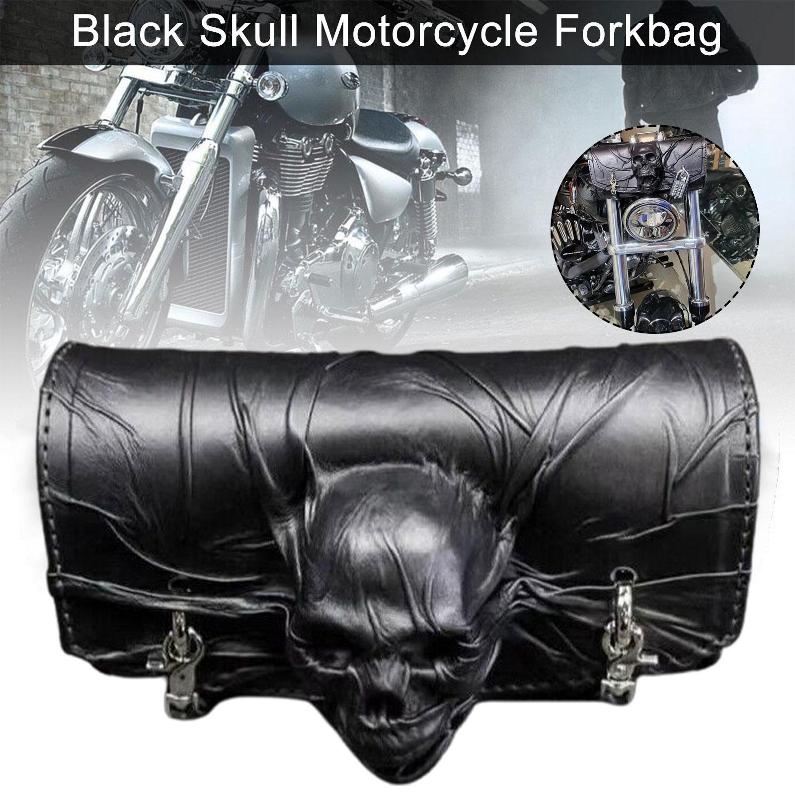 Halloween Skull Motorcycle Fork Bag Saddle Bags Suitcase Moto Accessor -  Elite Biker's Accessories