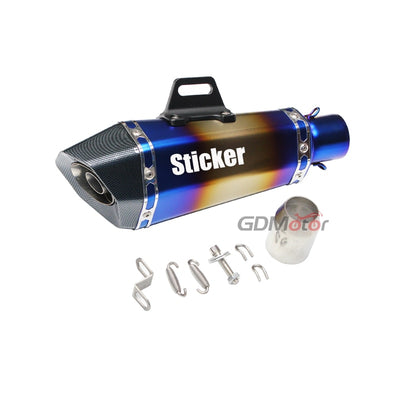 For MT07 R1 ER6N CBR250R Motorcycle Exhaust Modified Muffler Pipe Scooter Pit Bike Dirt Motocross for Nmax Tmax530 Msx125