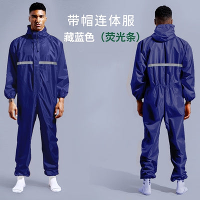 Conjoined Raincoat Coverall Oil-Resistant Waterproof Motorcycle Raincoat Jumpsuit