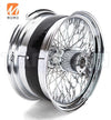 Inch Custom Steel Motorcycle Spoke Wheel Set