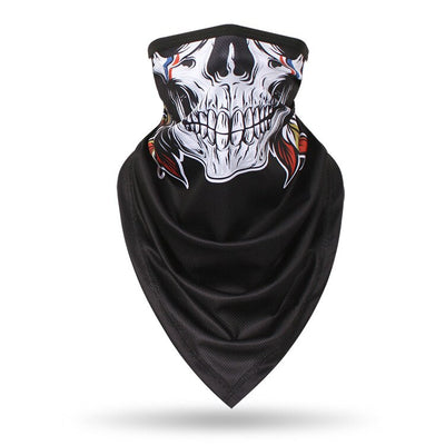 Men Hiking Cycling Half Face Mask Skull Bandana Breathable Bicycle Masks Sports Scarf Summer Balaclava Women Neck Face Shield