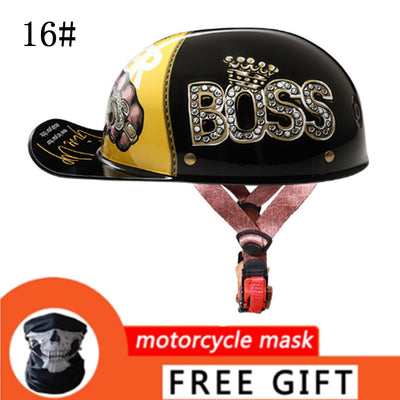 Motorcycle Helmet Retro Riding Helmet Scooter Personalized Baseball Cap Half Helmet For YAMAHA KTM Duke 125/200 Duke 390 690