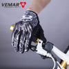 VEMAR VE-203 Summer Motorcycle Gloves Men Skull Mesh Moto Gloves Motorcyclist Touch Screen Biker Gloves Guantes Moto Black