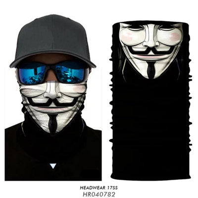 3D Venom Bandana Windproof Balaclava Ski Mask Army Headband Punisher Scarf Men Joker Bandana Neck Warmer Hiking Camping Headwear