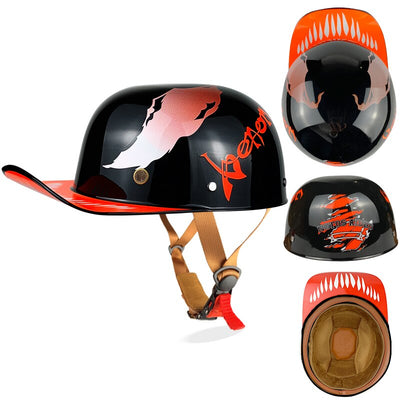 Baseball Cap Helmet Motorcycle Vintage Retro Helmets Cruiser Chopper Gangster Unsexed Helmet