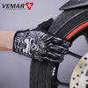 VEMAR VE-203 Summer Motorcycle Gloves Men Skull Mesh Moto Gloves Motorcyclist Touch Screen Biker Gloves Guantes Moto Black