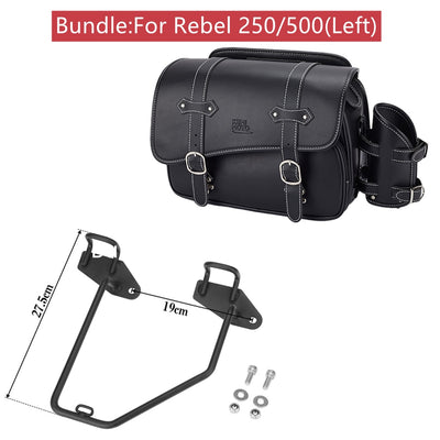 Motorcycle Saddlebag For CMX500 Side Saddle Bag PU Waterproof Saddlebags For Honda Rebel CMX500 250 300 350 500 1100 For Yamaha