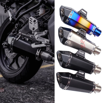 For MT07 R1 ER6N CBR250R Motorcycle Exhaust Modified Muffler Pipe Scooter Pit Bike Dirt Motocross for Nmax Tmax530 Msx125