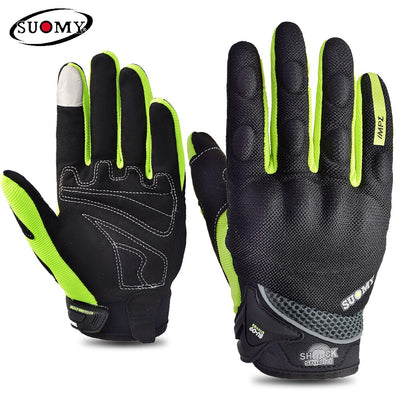 SUOMY Summer Breathable Motorcycle Gloves Touch Screen Moto Bike Protective Gloves Cycling Racing Full Finger Gloves Men Women