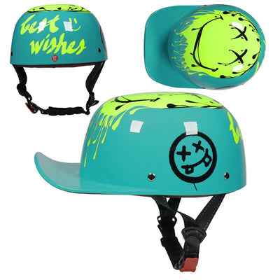 New Summer Motorcycle Baseball Cap Helmet Kid&#39;s Scooter Helmet Electric Motorcycle Bicycle Helmet Summer ABS Half Helmet M-XL