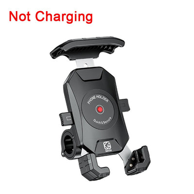 Motorcycle Phone Holder 15W Wireless Charger QC3.0 USB Charging Mount Stand Handlebar Smartphone Bracket Bike Cellphone Support