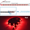 1x Motorcycle Led Strip DIY Bulb Atmosphere Decorative lamp Auto inerior Light 15LED Daytime Running Light DRL Motorcycle Styling Red