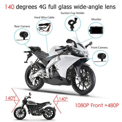 Motorcycle Camera DVR Motor SE100 Dash Cam Special Dual-track Front Rear Recorder night vision G-sensor Motorcycle black box