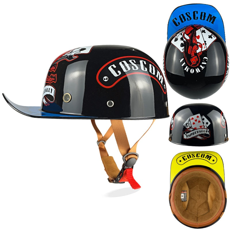 Motorcycle Helmet Personalized Baseball Cap Half Helmet - Elite Biker's  Accessories